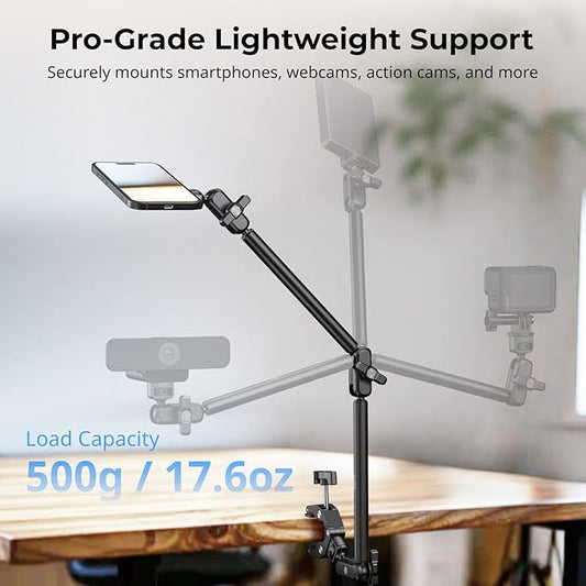 SMALLRIG Desktop Clamp Magic Arm Kit for MagSafe for iPhone, 67cm Two-Stage Adjustable Flexible Arm with Secure Grip for Smartphone, Webcam, Action Cameras - 5626