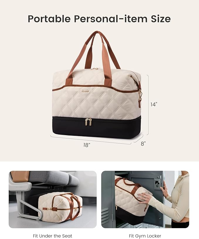 LOVEVOOK Weekender Bags for Women with Shoe Compartment, Lightweight Travel Duffle Bag with Wet Pocket, Hospital Overnight Bags for Women Labor Delivery, Personal Item Carry On Bag for Gym, Sport