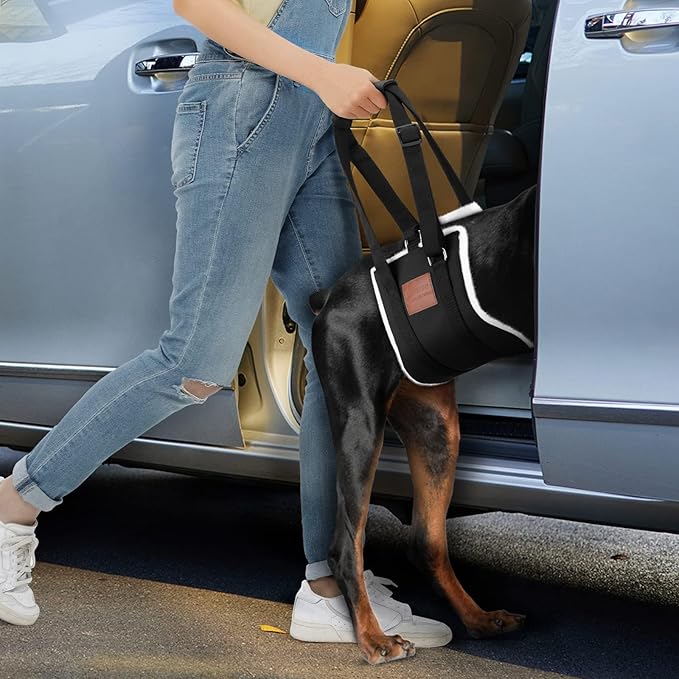 S-ETOVUS Dog Sling for Large Dogs Hind Leg Support, Magic Tape Dog Lift Harness, Soft Dog Support Harness for Back Legs, Hip Support Harness to Help Senior, Injured, Disabled and After ACL Surgery