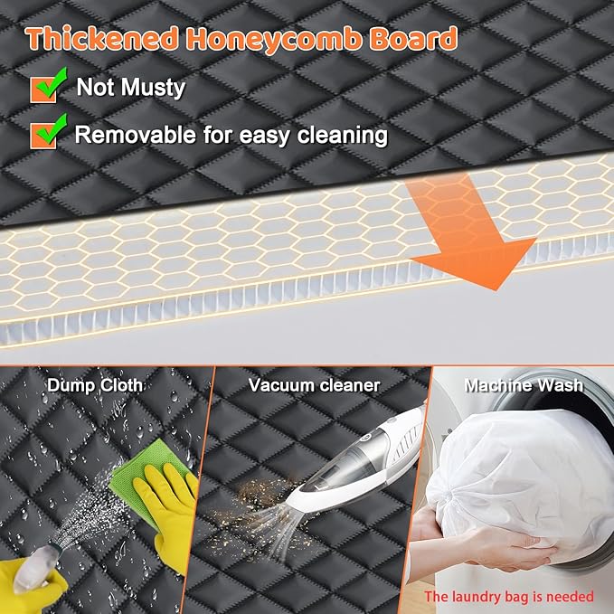 URPOWER Backseat Extender for Dogs - Hard Bottom Dog Car Seat Cover for Back Seat, Foldable Dog Hammock for Car, SUV, and Truck, Pet Rear Seat Protector Dogs Travel Bed with Mesh Window & Side Flaps