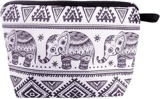 Cute Animal Lovers Gifts Elephant Cosmetic Bag Makeup Pouch with Zipper (elephant)