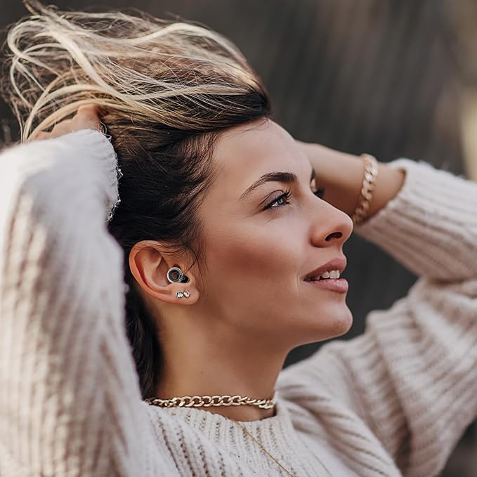 Concert Ear Plugs, Yawsoy High Fidelity Noise Cancelling Ear Plugs, Reusable Ear Plugs for Musicians, Raves, Focus and Sleep, 20dB Noise Reduction & Hearing Protection, 6 Pair Ear Tips in S/M/L(Clear)