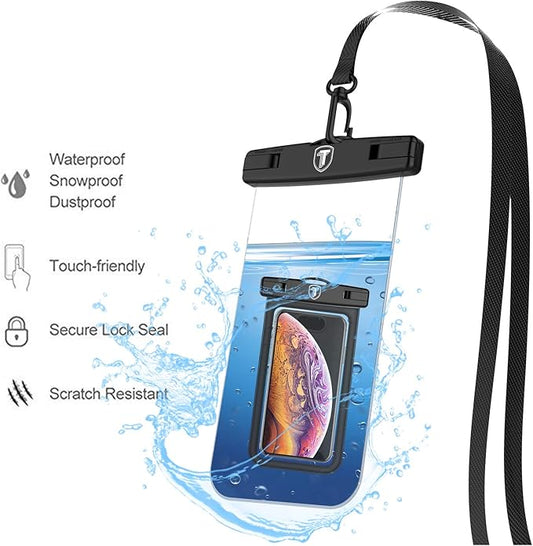 Njjex Waterproof Phone Pouch [2 Pack] Waterproof Phone Case Cellphone Dry Bag For Samsung Galaxy Note 20 Ultra S25 Ultra S24 S23 S22 S21+ S20 S10 A14 A15 A35 A16 5G iPhone 16 Pro Max 15 14 13 12 11 Xr