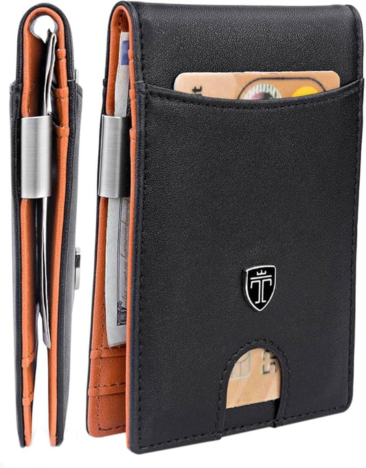 TRAVANDO Money Clip Wallet RIO - Mens Wallets slim Front Pocket RFID Blocking Card Holder Minimalist Mini Bifold Gift Box