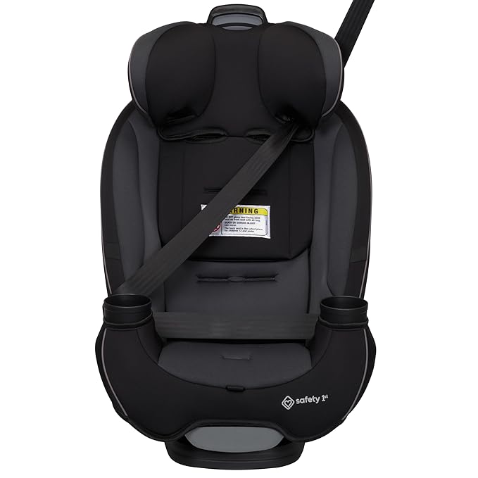 Safety 1st Grow and Go All-in-One Slim Convertible Car Seat, Rear Facing, 5-40 lbs, Forward Facing (30–65 lbs), High Back Booster Seat 40-100 pounds, Black Phantom