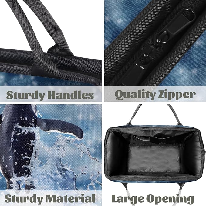 Travel Duffel Bag Penguin Bird Waterproof Sports Duffel Bags Lightweight Large Capacity Weekender Carry On Gym Bag for Women Men