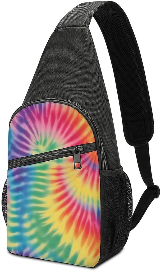 SWEET TANG Casual Sling Backpack for Women Chest Shoulder Crossbody Backpack, Gym Funny Sack, Satchel Travel Bag Outdoor Hiking Daypack Tie Dye