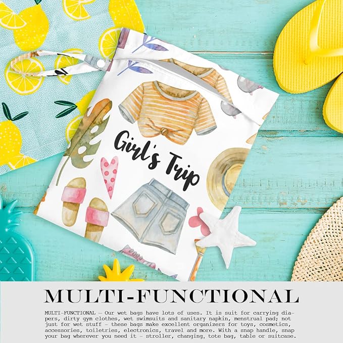 Girls Trip Weekend Gifts, Wet Bag, Wet Dry Bag, For Swimsuit Travel Vacation Beach Pool Trip Makeup Bags, Bachelorette Party Bestie Gifts for Women Sister Friends