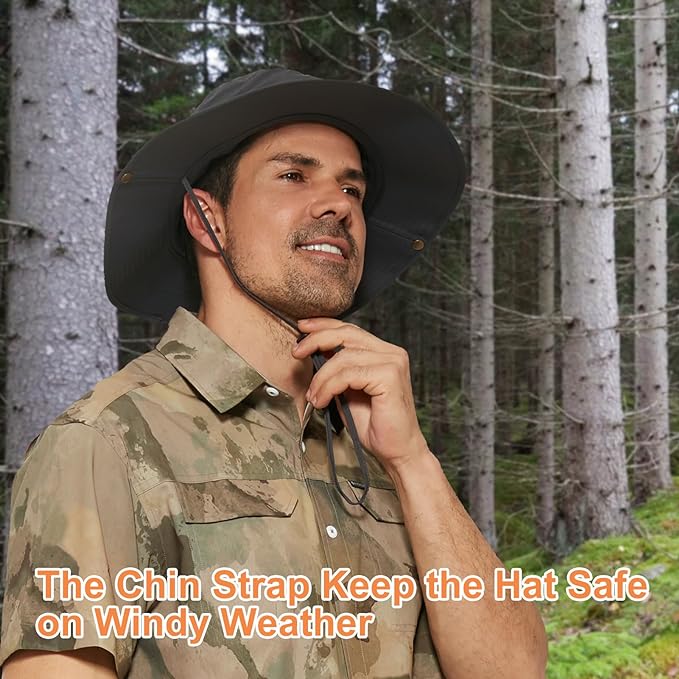 Plus Size XL XXL Sun Hats for Men Bucket Boonie UV Protection UPF50+ Waterproof Wide Brim Foldable Fishing Beach