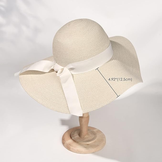 FURTALK Womens Sun Straw Hat Wide Brim UPF 80 Summer Hat Foldable Packable Floppy Beach Hats for Women