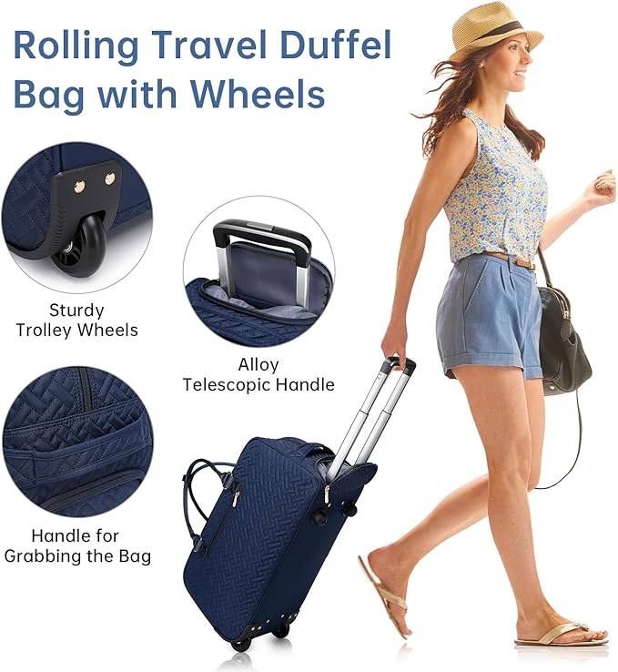 Duffle Bag for Travel, Weekender Bag with Shoe Compartment, Carry On Overnight Bag for Women with Toiletry Bag, Gym Bag with Wet Pocket, Hospital Bags for Labor and Delivery Beige