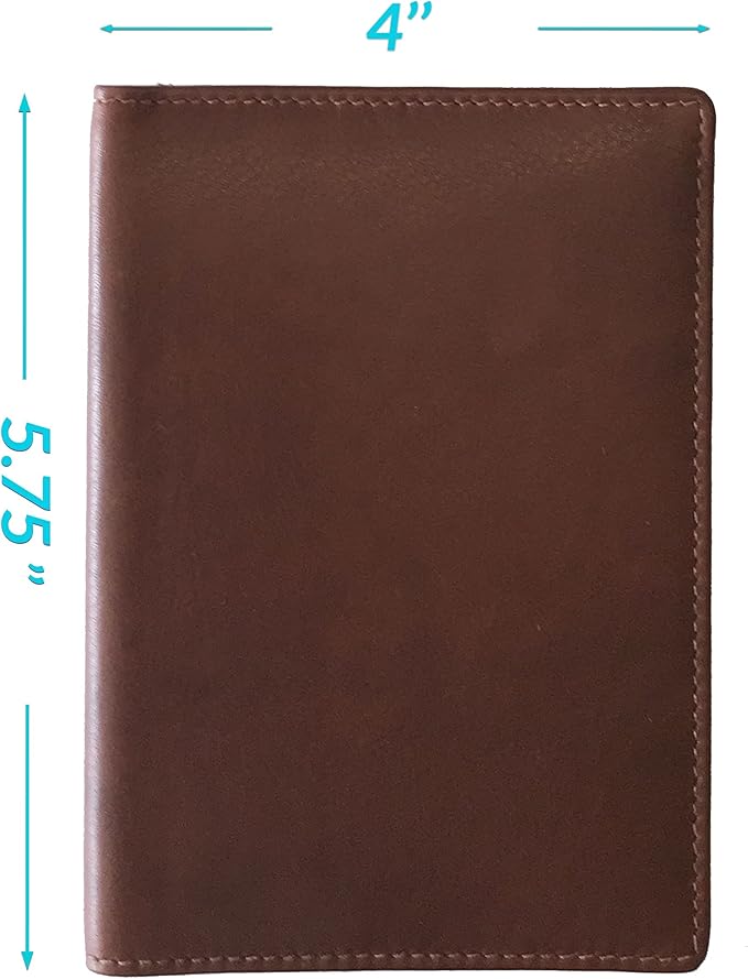 Personalized Monogrammed Toffee Leather RFID Passport Wallet and Luggage Tag