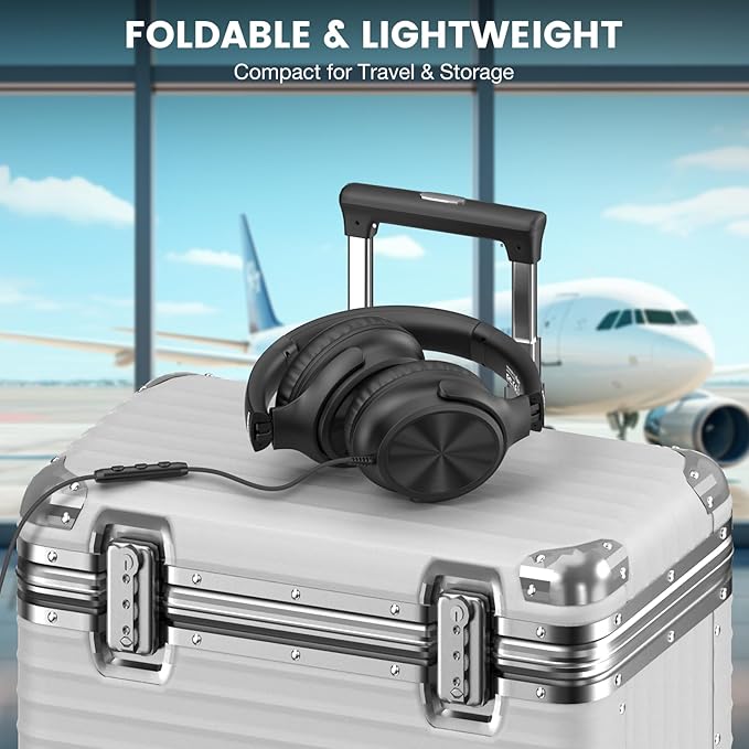 USB C Headphones Wired, Over Ear USB C Wired Headphones with Microphone, Volume Control, HD Stereo Sound,Foldable USB Type C Headphone for Adult/Teens/Laptop/Computer/iPhone 15/16 Series,Black