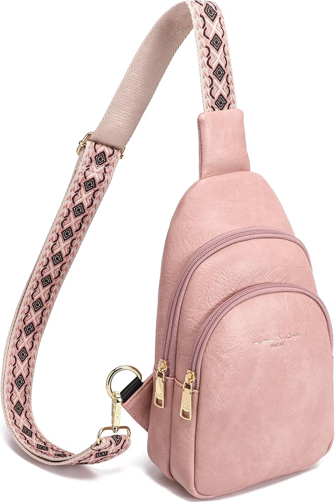 INICAT Crossbody Sling Bags Fanny Packs Valentine's Day Gifts Vegan Leather Travel Vacation Essentials Purses Women