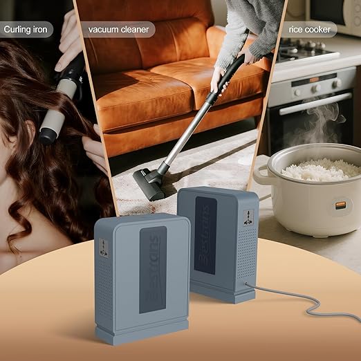 3000W Step Up Transformer 110v to 220v Converter, Heavy Duty Voltage Converter 110v to 220v with Dual Outlets, Overload Protection & Ultra-Quiet Design for Home Appliances, Grey Blue