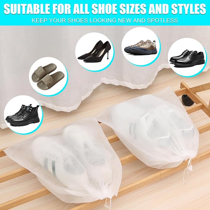 XXL Shoe Washing Machine Bag - 2-Pack Reusable Shoes Cleaning Bags, 360° Deep Clean for Tennis Shoes, Sneakers and Slippers, Includes 2 Shoe Storage Dust Bags (Gray)