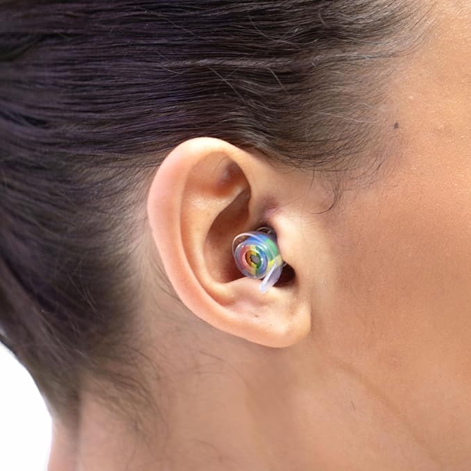 Eargasm High Fidelity Earplugs with Rainbow Filters - Reusable Noise Reduction Hearing Protection Ear-Plugs with Carrying Case for Concerts, Festivals, Raves, Musicians, Live Events, Sports