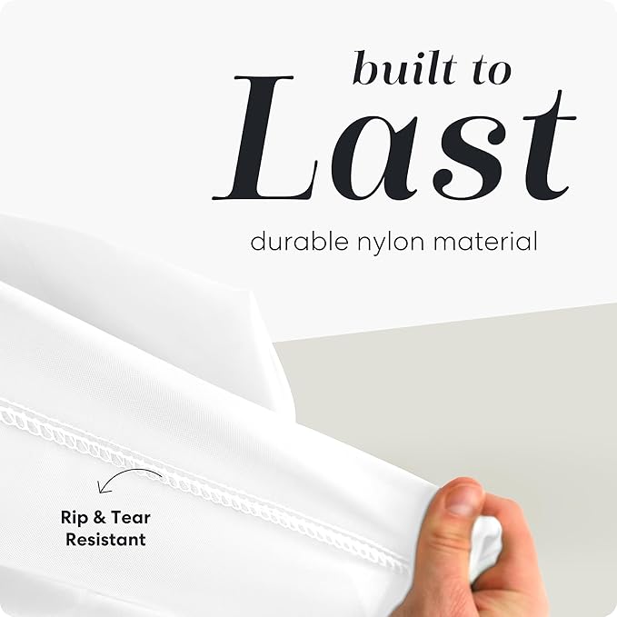 Nylon XL Laundry Bag - Locking Drawstring Closure, Machine Washable, These Large Bags Will Fit a Laundry Basket and Strong Enough to Carry up to Two Loads of Clothes (White | 30" x 40")