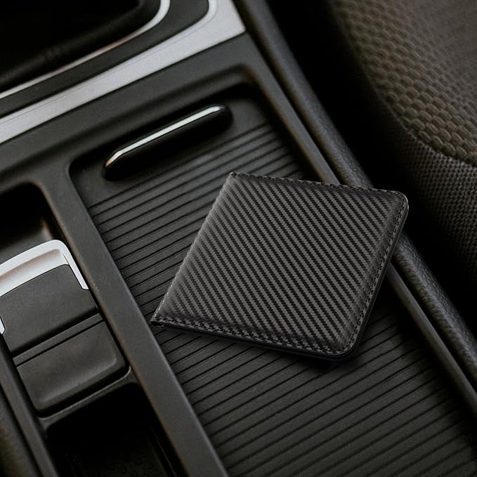 CoBak Car Registration and Insurance Holder - Small and Lightweight Vehicle Glove Box Car Organizer, Auto Truck Comparment Accessories Case for Essential Document, Driver Licens (Carbon Fiber Black)