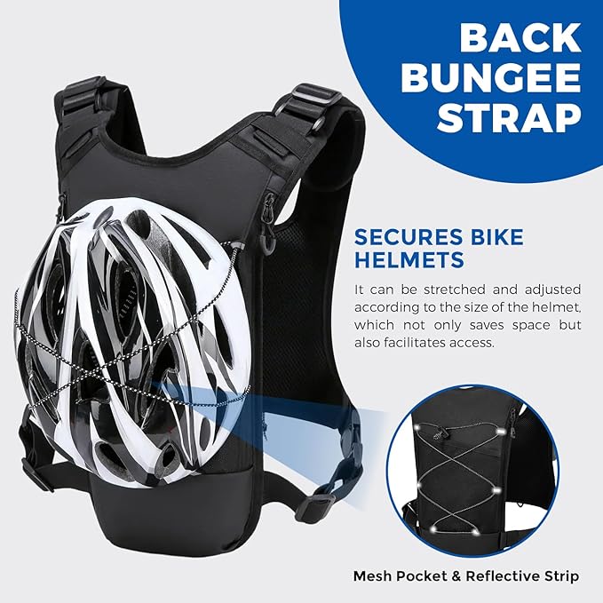 Criuage USA Original Patent Running Hydration Vest Backpack, Lightweight Chest Pack with 2.0L Water Bladder Bag Daypack for Hiking Running Cycling Race Marathon for Women Men