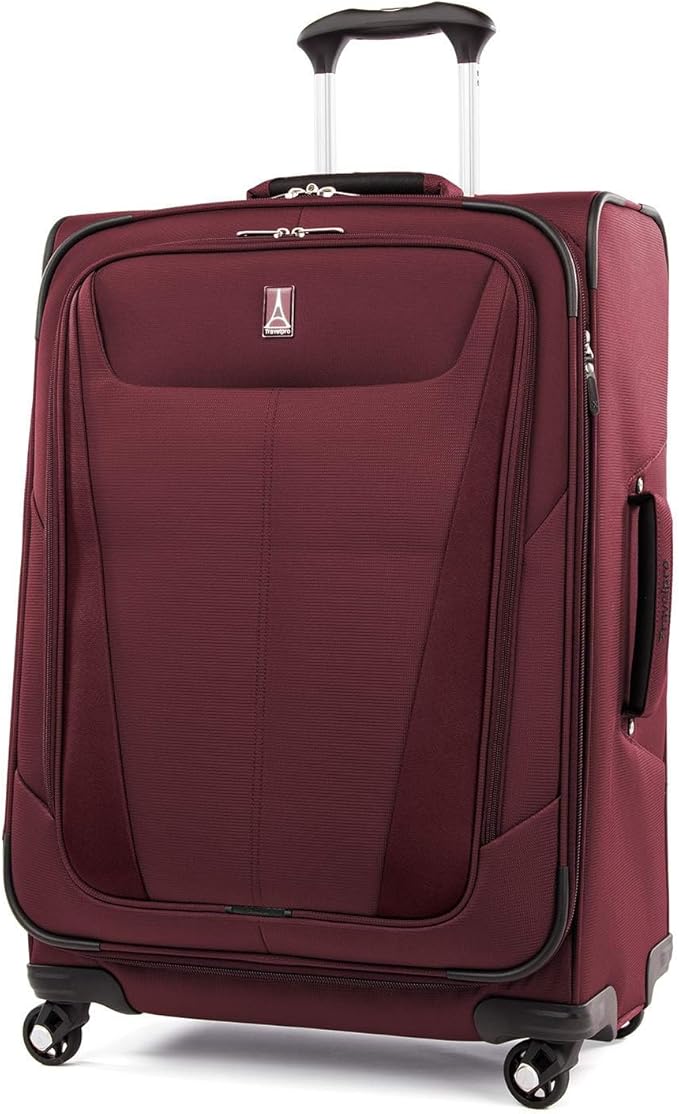 Travelpro Maxlite 5 Softside Expandable 3-Piece Luggage Set — Carry-On, Medium and Large Checked Luggage — Burgundy
