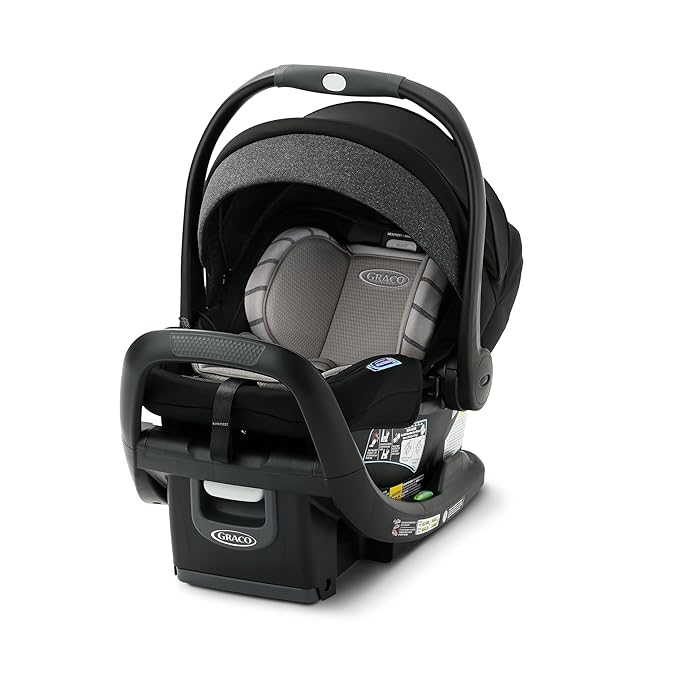 Graco SnugRide SnugFit DLX Infant Car Seat, Baby Car Seat with Anti Rebound Bar for Extra Safety, SnugLock Easy Install Carseat, Baby Registry Must Have, Gift for New Parents, Maison