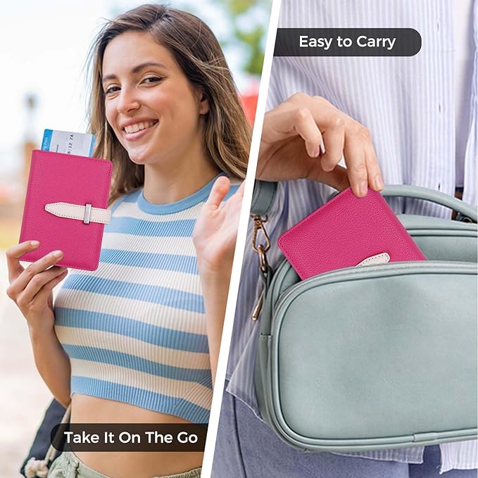 Passport Holder with Airtag for Women/Men,Airtag Passport Wallet for Travel,Cute Passport Holder Rfid Blocking,Travel Wallet for Cards Passport Cover Case