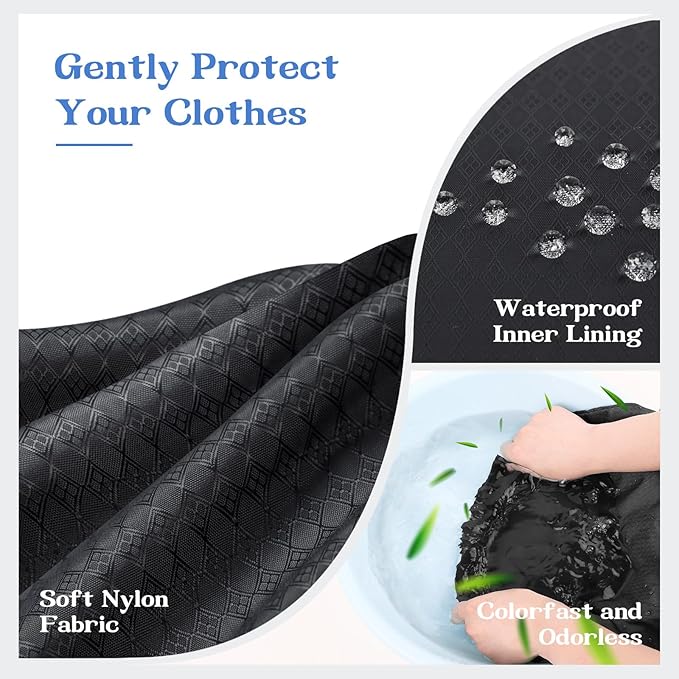 MissBoy Heavy Duty Laundry Bag, Machine Washable Nylon, Splash-Resistant Dirty Clothes Storage Bag with Drawstring & Handles丨Lightweight, Foldable & Space-Saving for College Dorm,Vacations&Trips, 80L