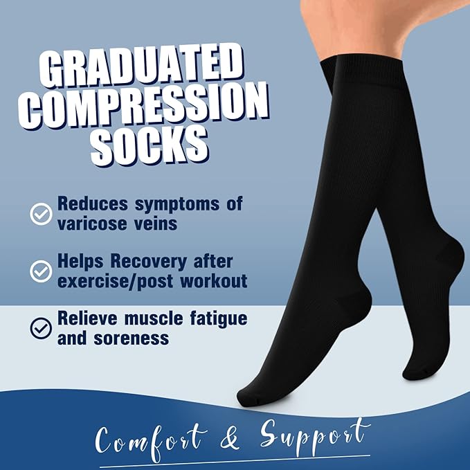 Laite Hebe 4 Pairs-Compression Socks for Women&Men Circulation-Best Support for Nurses,Running,Athletic
