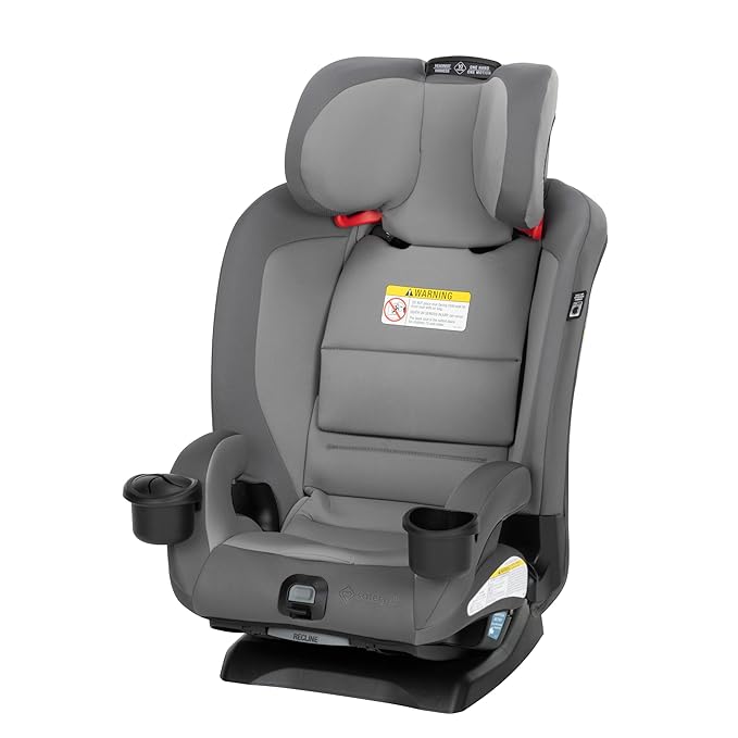 Safety 1st EverSlim 4-in-1 Convertible Car Seat, SecureTech Chest Clip, Ultra-Slim, 4-Mode Infant to Booster, Baby Car Seat, 5-100 lbs, Memory Foam, Office Space