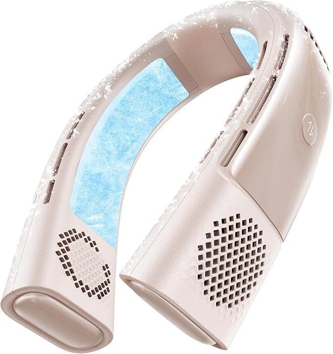 TORRAS COOLiFY 2S Neck Fan, 3 Model, 3-28H Extended Battery Life, Neck Fans that Blow Cold Air, Neck Air Conditioner, Cooling Neck Fan for Work, Hiking, Travel. Gift for Women, Mom, Apricot