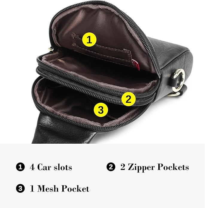 INICAT Travel Small Crossbody Sling Bags Women Cross Body Purses Passport Holder Vegan Leather Fanny Packs Birthday Gifts