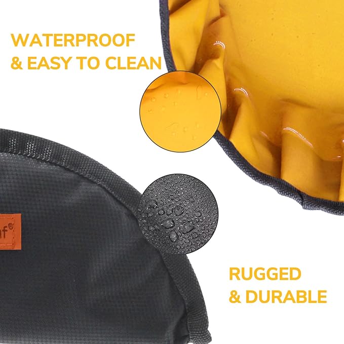 LumoLeaf Collapsible Dog Travel Bowl, 8 Cups Large Lightweight Foldable Bowl, Water and Food Bowls for Pets Dogs Cats with Zipper