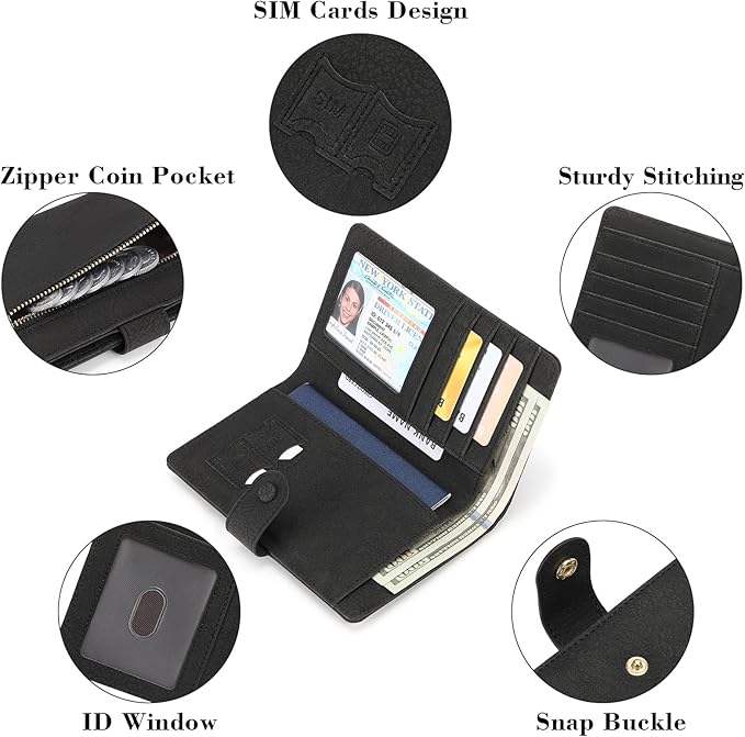 RFID Blocking Passport Wallet Cover Case Travel Document Organizer for Women and Men,Travel Wallet for Credit Card