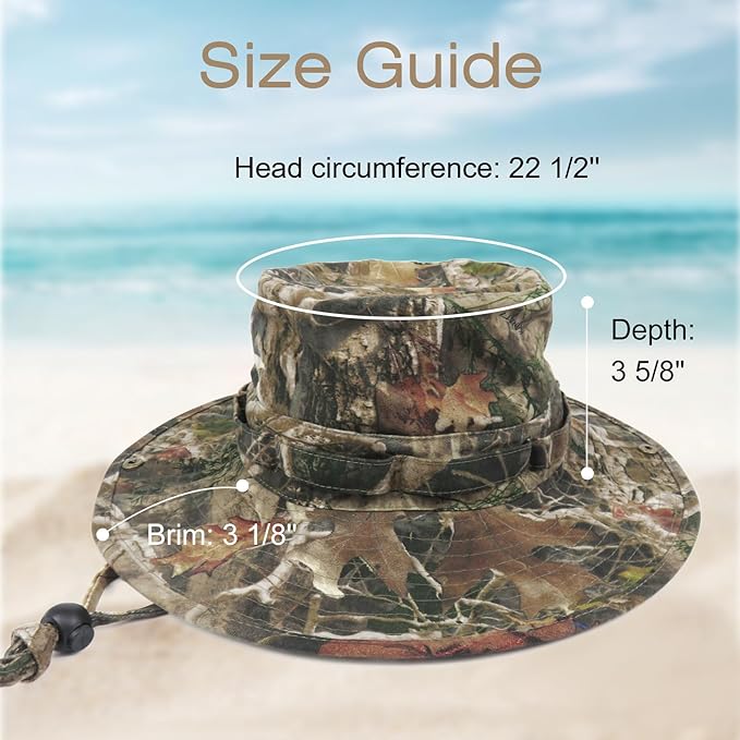 Bucket Hat Wide Brim UV Protection Sun Hat Boonie Hats Fishing Hiking Safari Outdoor Hats for Men and Women