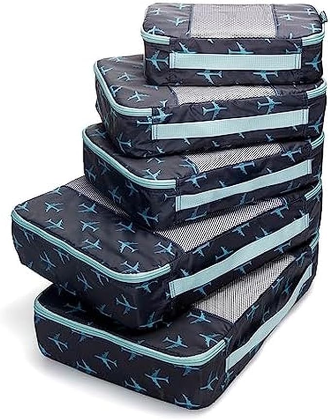 TravelWise Packing Cubes, Navy Airplanes, Set (5262367)