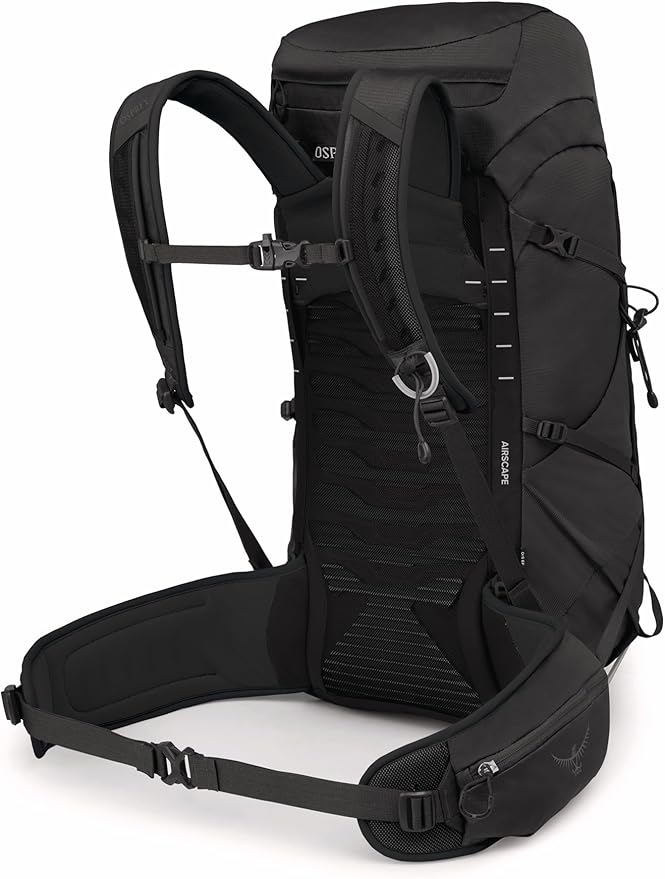 Osprey Talon 33L Men's Lightweight Hiking Backpack - Daypack for Travel & Camping, Black/Coal Grey, Extended Fit