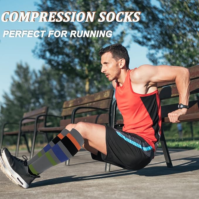 FuelMeFoot 3 Pack Copper Compression Socks - Compression Socks Women & Men Circulation - Best for Medical,Running,Athletic