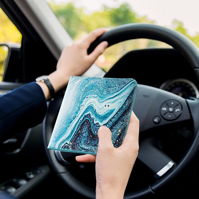 CoBak Car Registration and Insurance Holder - Vehicle Glove Box Car Organizer, Auto Truck Comparment Accessories Case for Essential Document, Driver License, Cards