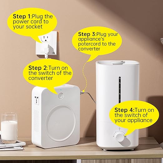 SUNSHUN Step Up Transformer 110v to 220v Converter 3000W Voltage Converter with 2 Outlets Sockets for European and Asian Appliances in USA