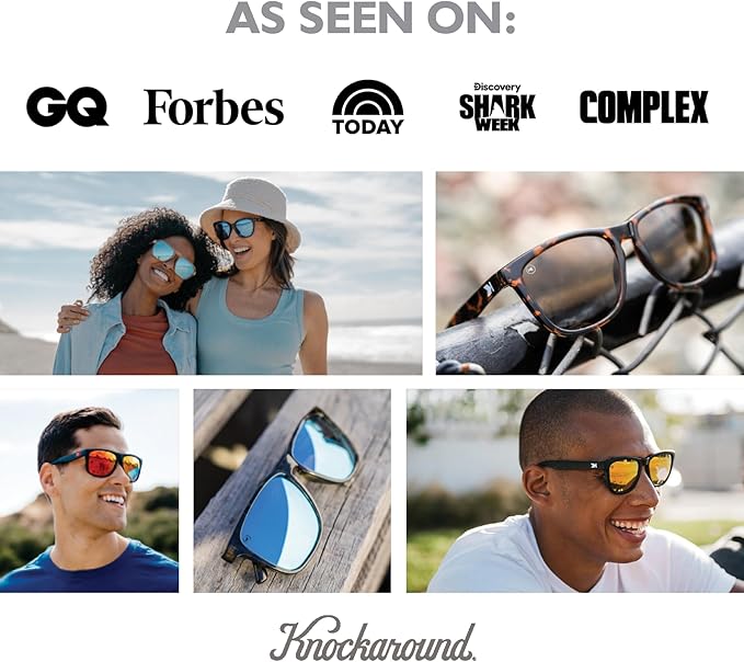 Knockaround Deja Views Polarized Sunglasses for Women - Impact Resistant Lenses & Full UV400 Protection