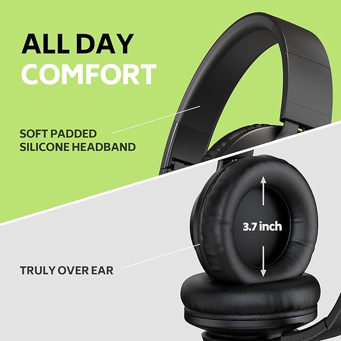 AILIHEN Classroom Headphones Bulk 12-Pack, Headphones Wired with Microphone for Students, Teens, Library, Chromebook, Laptop, Adjustable, Foldable, 3.5mm Jack - (Mixed Color)