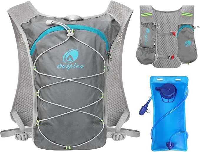 Small Lightweight Running Hydration Vest with 2L Water Bladder for Race, Lightweight Water Backpack Hydropack for Hiking
