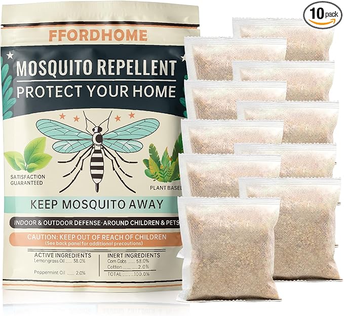 Mosquito Repellent for Patio - Mosquito Repellent Indoor & Outdoor Protection - Mosquito Deterrent for Yard - Mosquito Control for Rooms, Keep Mosquitos Away for Camping - 10 Packs
