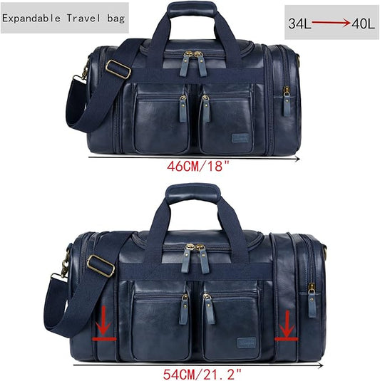 Vegan Leather Travel Duffel Weekender Bag Carry on Overnight Bag Sports Duffel bag For men and Women HB-21