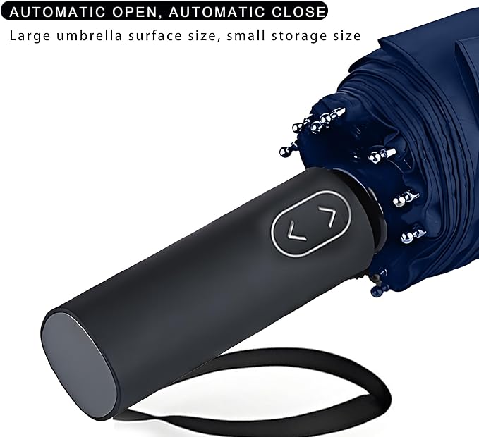 MRTLLOA 49/54/62 Inch Large Folding Golf Umbrella, Oversize Double Canopy Vented 10 Ribs Windproof Compact Travel Umbrellas for Rain