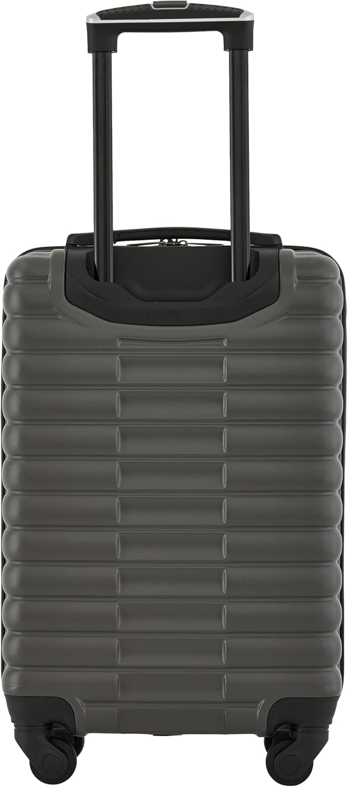 Travelers Club 22-Inch Gilroy Rolling Hardside Carry-On Luggage, Dark Dull Gray