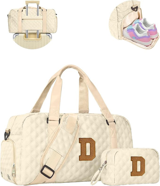 Elilier Girls Birthday Gifts, Travel Duffel Bag, Personalized Weekender Bag, Monogram Overnight Bag Gift for Grandmother, Birthday Gifts Personalized Gifts Bridesmaid Gifts, Mom Gifts