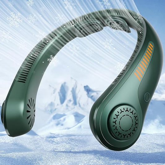 UZOPI Portable Neck Fan, Hands-Free, 5 Speeds, Gifts for Men Women, Lightweight, Quiet, Long Lasting, Bladeless, Battery Operated, Rechargeable, with Neck Support, Personal Fan for Hot Flashes, Travel