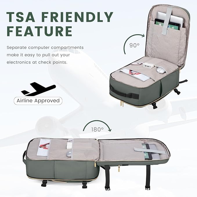 LOVEVOOK 50L Large Travel Backpack for Women Men Fits 17 Inch Laptop, Carry on Backpack for Traveling on Airplane, Personal Item Bag Airline Approved, Business Causal Weekender Backpacks